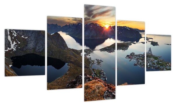Obraz - Krajobraz górski, Norwegia (125x70 cm)