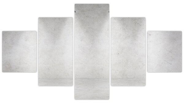 Obraz - Betonowa ściana z oświetleniem (125x70 cm)