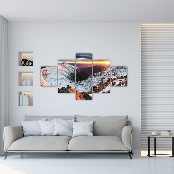 Obraz - Zimowa panorama górska (125x70 cm)