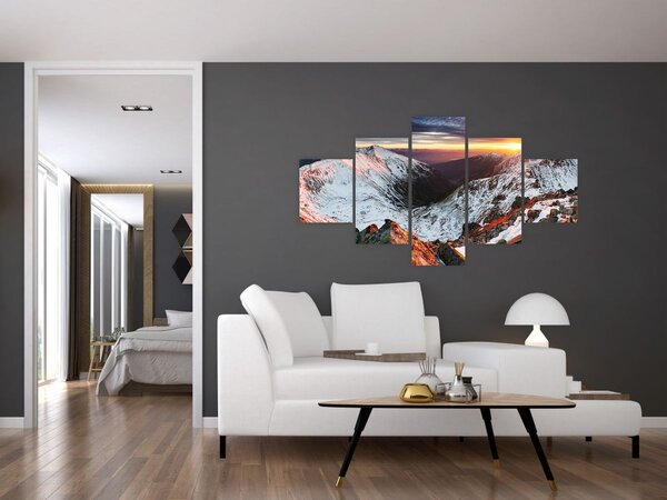 Obraz - Zimowa panorama górska (125x70 cm)