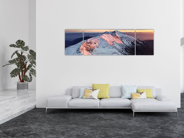 Obraz - Zimowa panorama górska II. (170x50 cm)