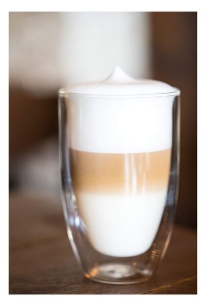 Szklane kubki do latte z podwójną ścianką zestaw 6 szt. 350 ml – Vialli Design