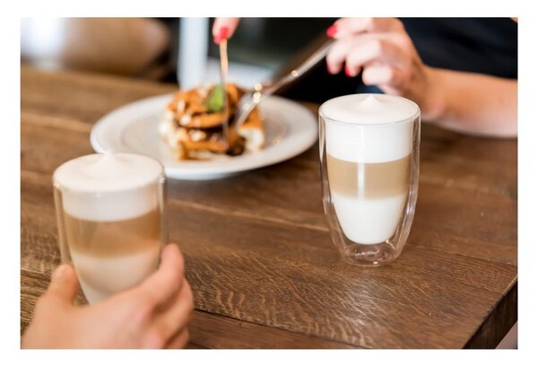 Szklane kubki do latte z podwójną ścianką zestaw 6 szt. 350 ml – Vialli Design