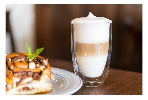 Szklane kubki do latte z podwójną ścianką zestaw 6 szt. 350 ml – Vialli Design