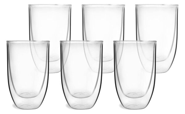 Szklane kubki do latte z podwójną ścianką zestaw 6 szt. 350 ml – Vialli Design