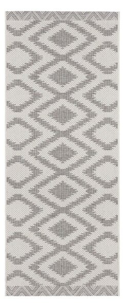 Szaro-kremowy dywan odpowiedni na zewnątrz NORTHRUGS Isle, 70x200 cm