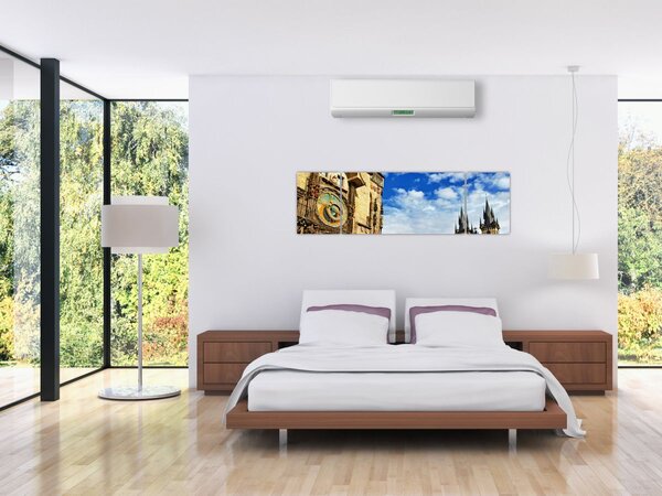 Obraz - Praski zegar astronomiczny (170x50 cm)