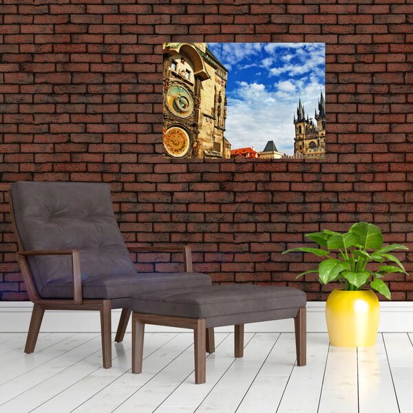 Obraz - Praski zegar astronomiczny (70x50 cm)