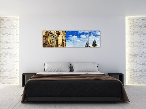 Obraz - Praski zegar astronomiczny (170x50 cm)