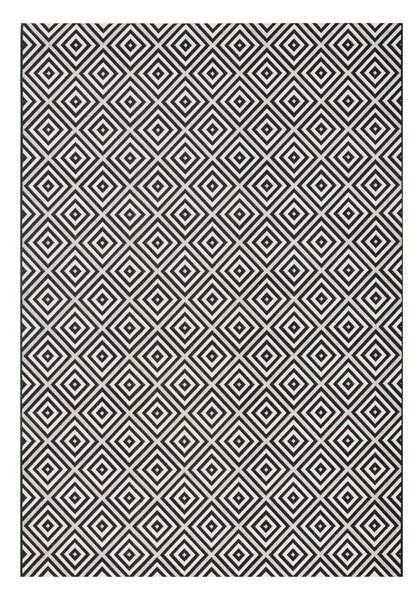 Czarno-biały dywan odpowiedni na zewnątrz NORTHRUGS Karo, 140x200 cm