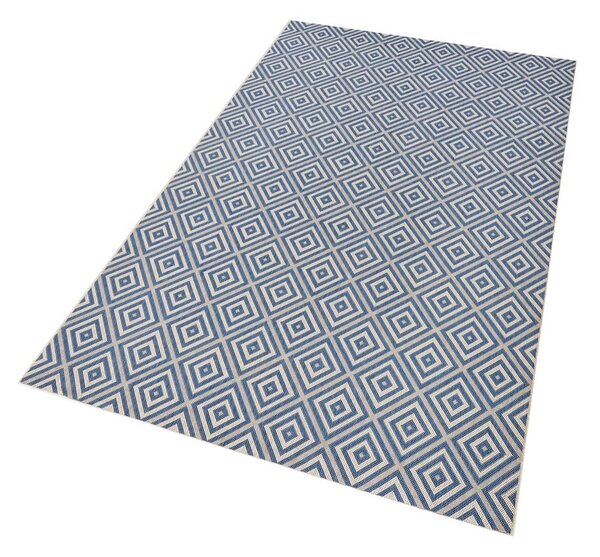 Niebieski dywan odpowiedni na zewnątrz NORTHRUGS Karo, 160x230 cm