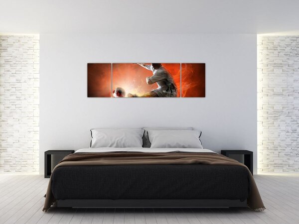 Obraz - Piłkarz (170x50 cm)