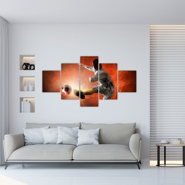 Obraz - Piłkarz (125x70 cm)