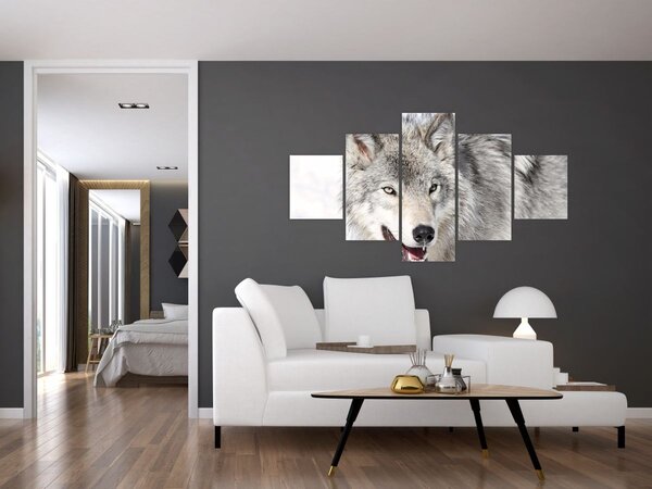 Obraz - Wilk w naturze (125x70 cm)