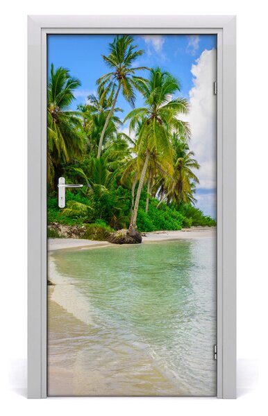 Naklejka na drzwi samoprzylepna Tropikalna plaża