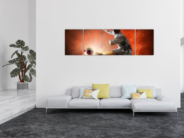 Obraz - Piłkarz (170x50 cm)
