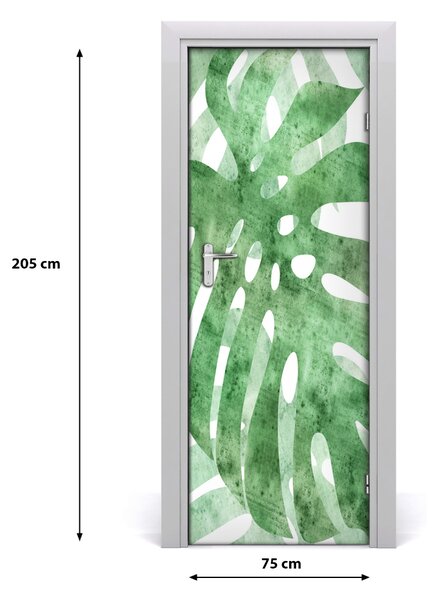 Okleina samoprzylepna fototapety na drzwi Monstera