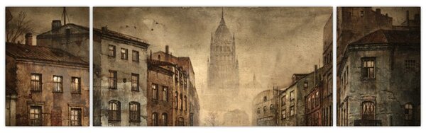 Obraz - Malowanie miasta (170x50 cm)