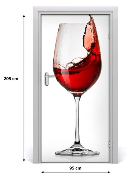 Naklejka na drzwi samoprzylepna Czerwone wino