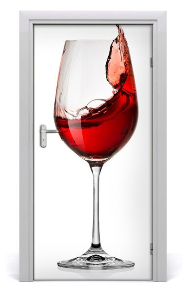 Naklejka na drzwi samoprzylepna Czerwone wino