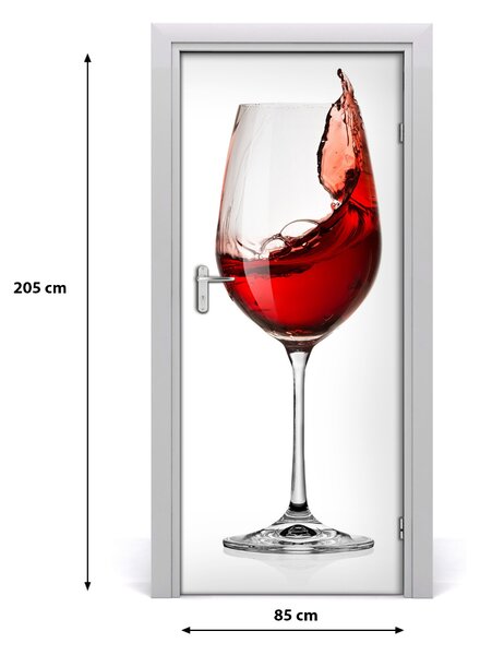 Naklejka na drzwi samoprzylepna Czerwone wino