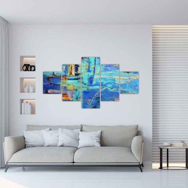 Obraz - Abstrakcyjny obraz olejny (125x70 cm)