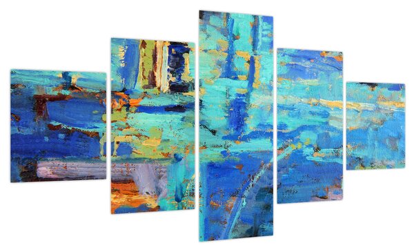 Obraz - Abstrakcyjny obraz olejny (125x70 cm)