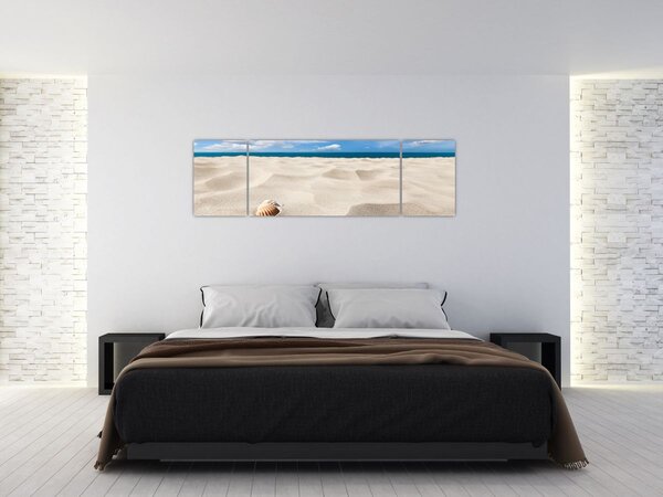Obraz - Muszle na plaży (170x50 cm)