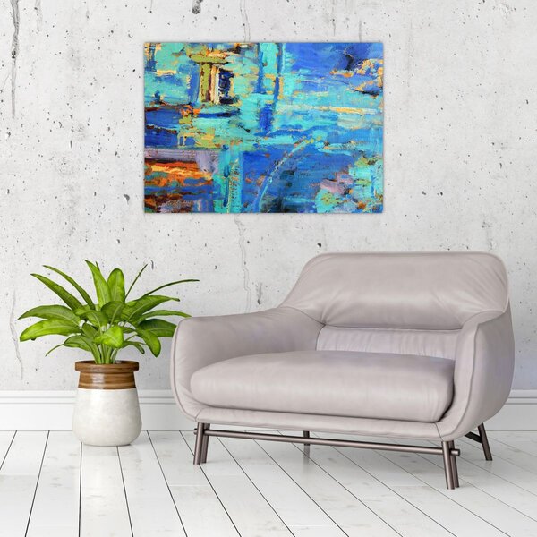 Obraz - Abstrakcyjny obraz olejny (70x50 cm)
