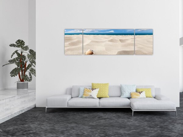Obraz - Muszle na plaży (170x50 cm)