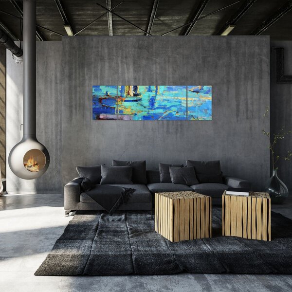 Obraz - Abstrakcyjny obraz olejny (170x50 cm)