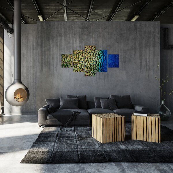 Obraz - Pawie pióra (125x70 cm)