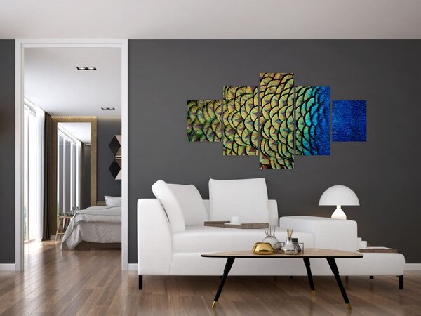 Obraz - Pawie pióra (125x70 cm)