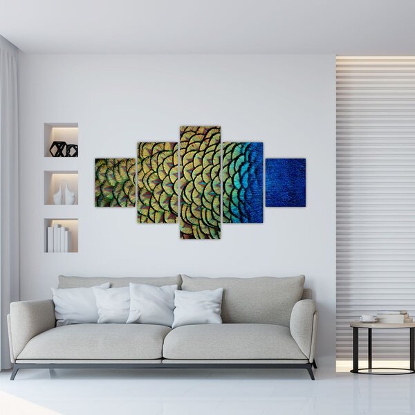 Obraz - Pawie pióra (125x70 cm)