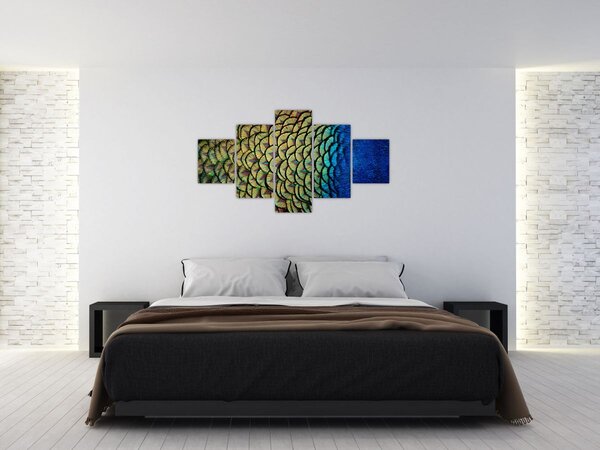 Obraz - Pawie pióra (125x70 cm)