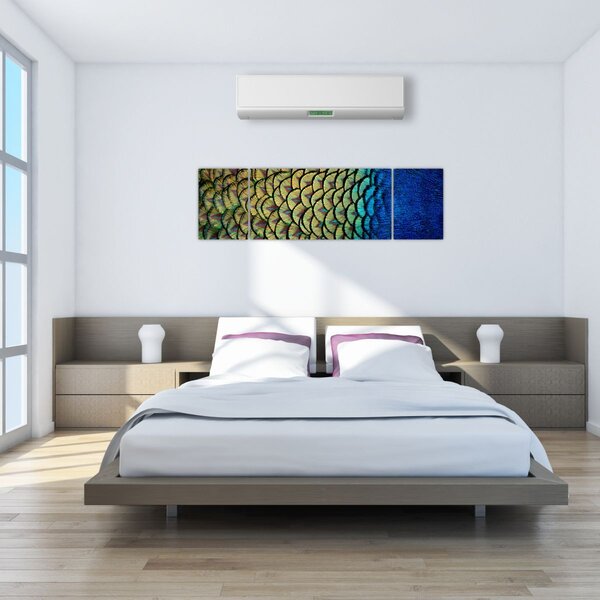 Obraz - Pawie pióra (170x50 cm)
