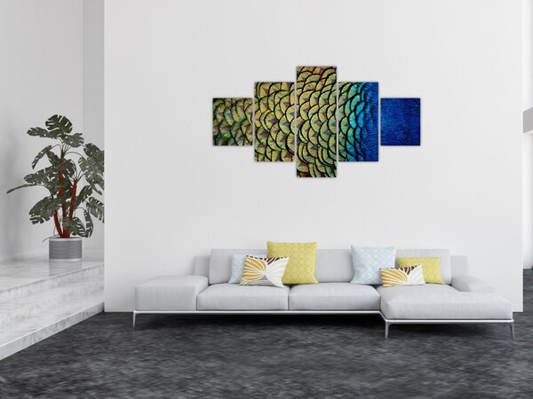 Obraz - Pawie pióra (125x70 cm)