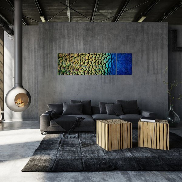 Obraz - Pawie pióra (170x50 cm)