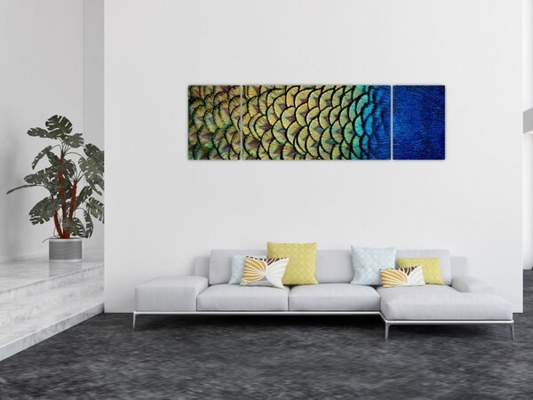 Obraz - Pawie pióra (170x50 cm)