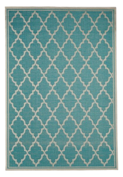 Turkusowy dywan odpowiedni na zewnątrz Floorita Intreccio, 160x230 cm