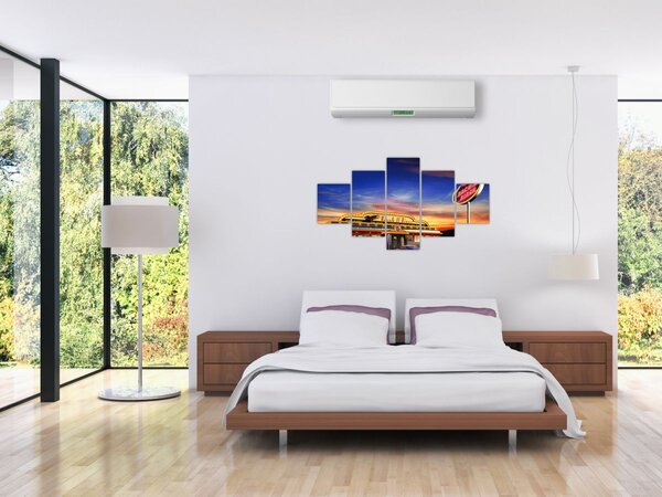 Obraz - Bar wieczorny (125x70 cm)