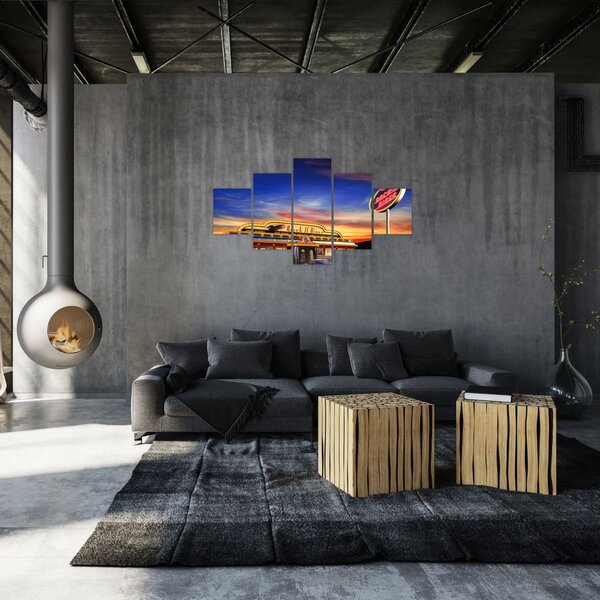 Obraz - Bar wieczorny (125x70 cm)