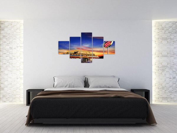 Obraz - Bar wieczorny (125x70 cm)