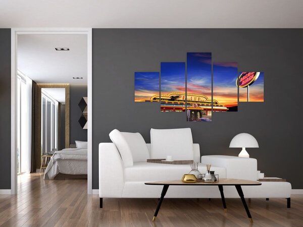 Obraz - Bar wieczorny (125x70 cm)