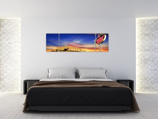 Obraz - Bar wieczorny (170x50 cm)