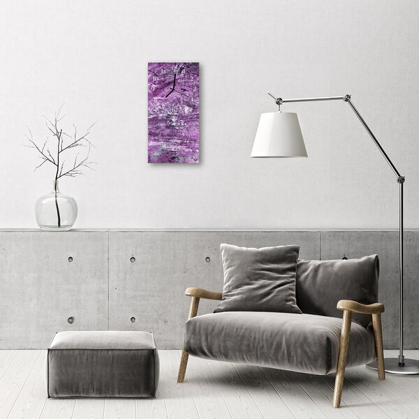Zegar Szklany Pionowy Drewno purpurowy