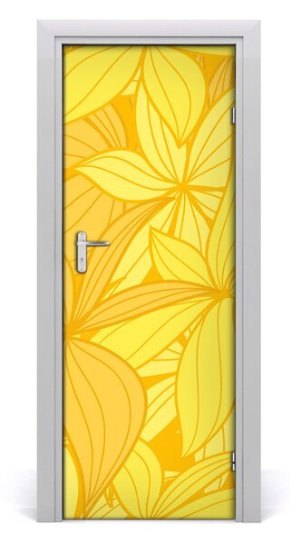 Okleina samoprzylepna na drzwi Żółte kwiaty