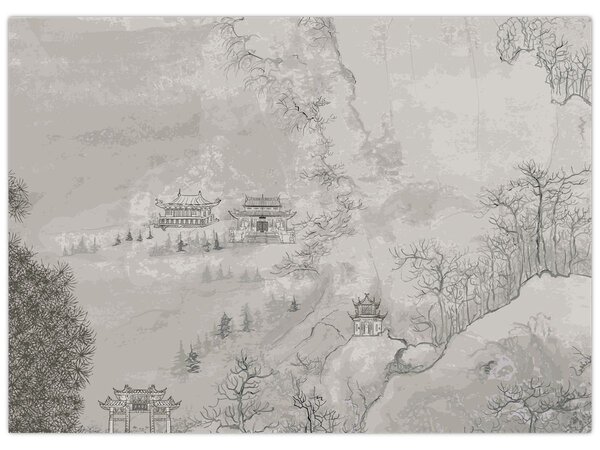 Obraz - Chiński krajobraz (70x50 cm)