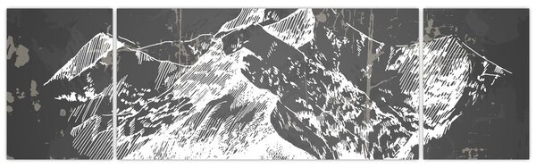Obraz - Ilustracja gór (170x50 cm)
