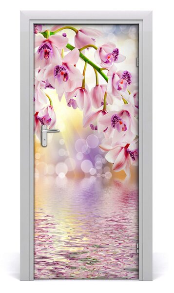 Naklejka samoprzylepna okleina na drzwi Orchidea